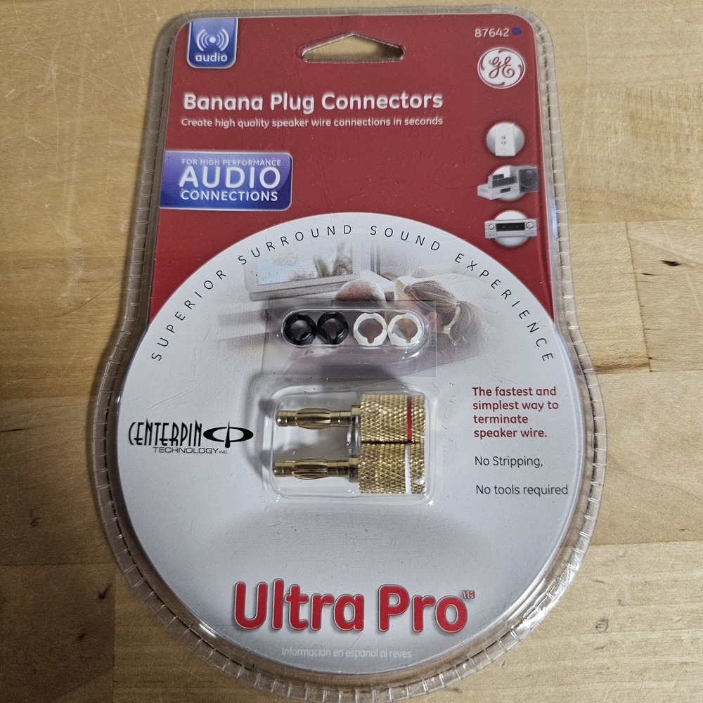GE Banana Plugs 87642 Center Pin Ultra Pro New‎ Audiophile